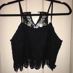 LF black crop top
